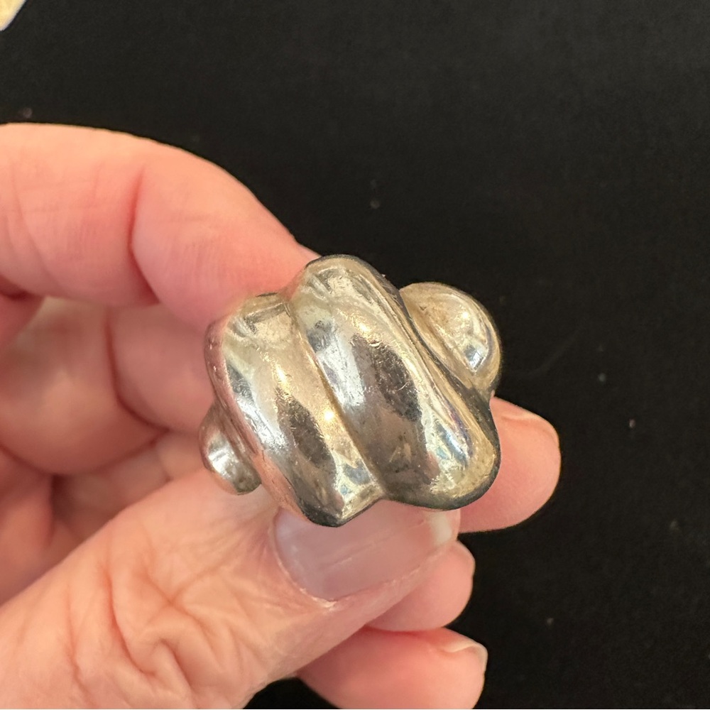 Bold Silver Statement Ring - image 4